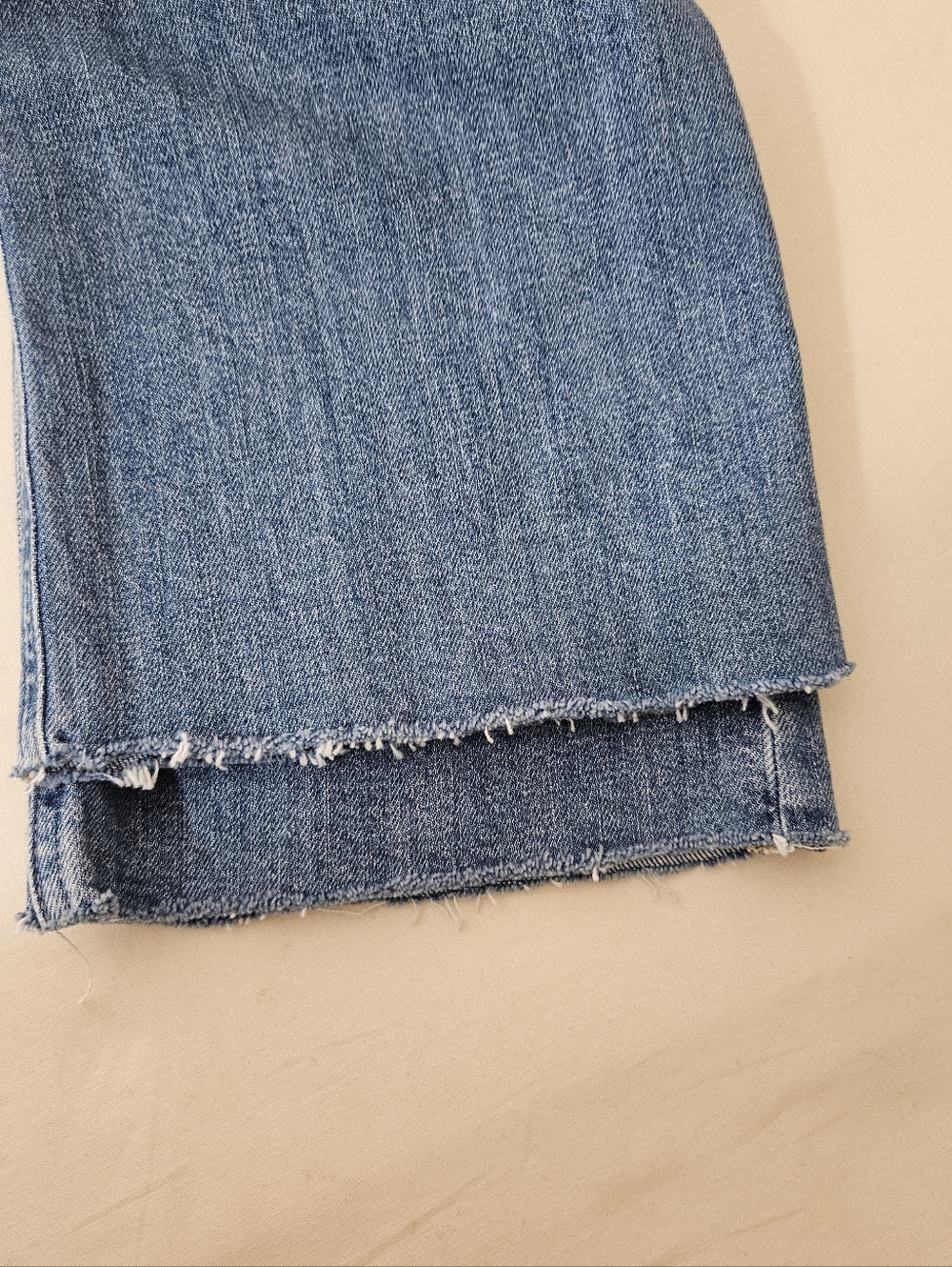 J. Crew Flare Crop Jeans Mid Rise Raw Hem Cropped Ankle Length Stretch Denim 27 - Picture 7 of 9